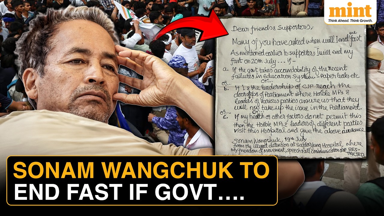 Sonam Wangchuk's 3 Conditions To End Hunger Strike As Govt Opens Communication With CJP | Watch
