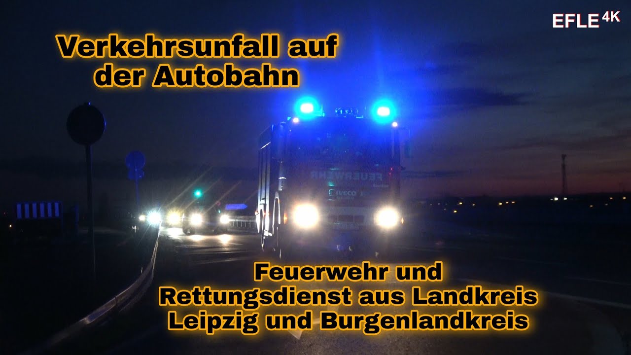 [VRW mit Wail/Yelp] Einsatzfahrten FF Markranst&auml;dt und FF L&uuml;tzen + Rettungsdienst auf die A38