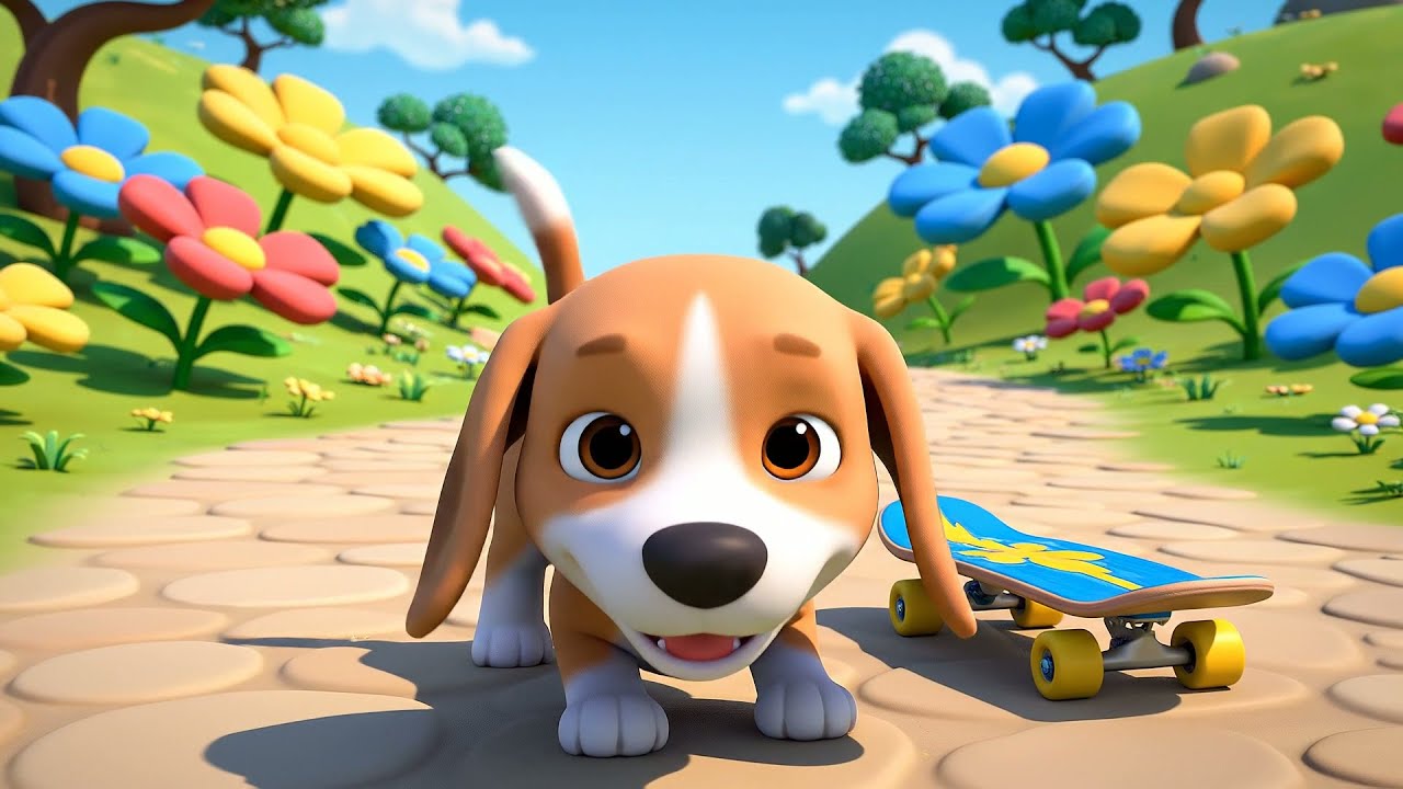 O Mini Cachorro do Subway Surfers Perseguiu o Trem | Canções Infantis e Rimas para Crianças