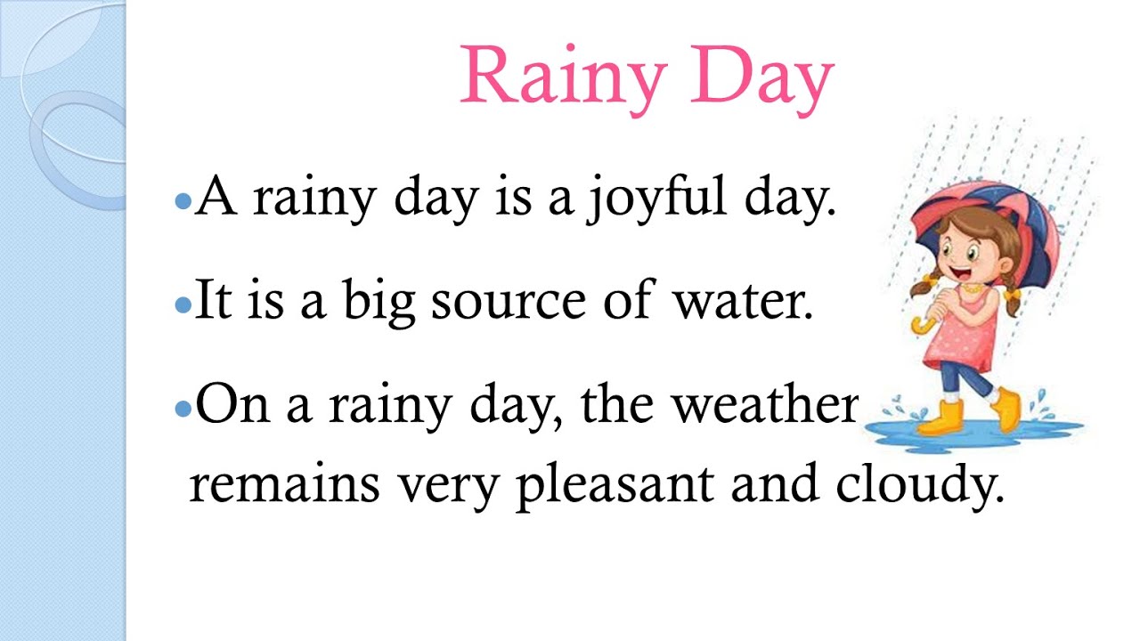 Essay on Rainy Day |15 lines on Rainy Day #essay #easytolearnandwrite #rain#rainyday#englishessay