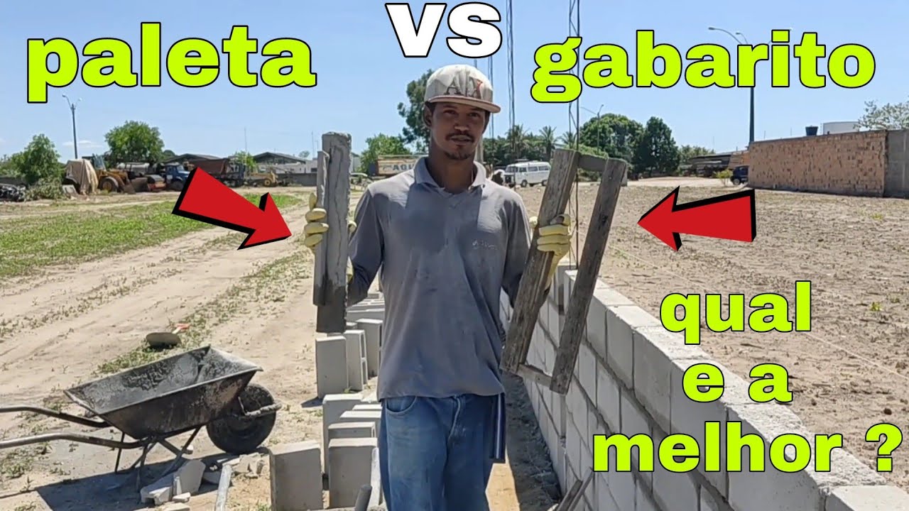 Bloco de cimento, Paleta VS Gabarito