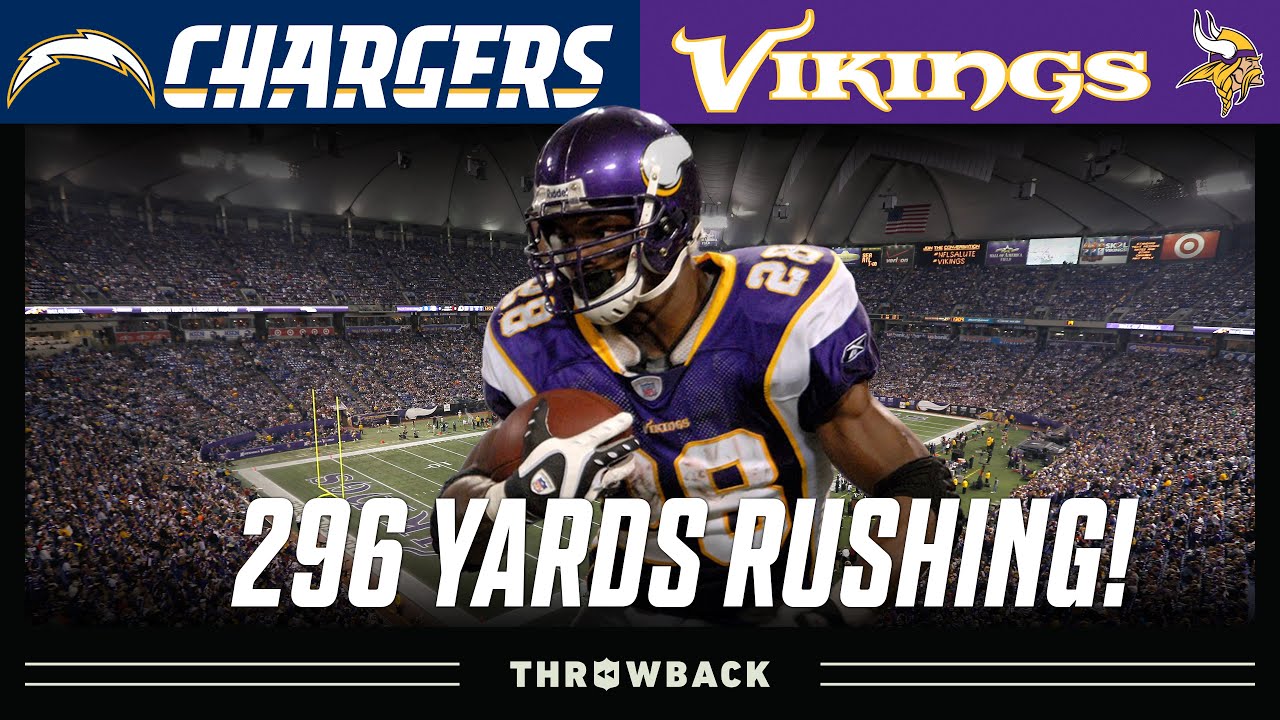 Adrian Peterson Sets the Rushing Record! (Chargers vs. Vikings, 2007)