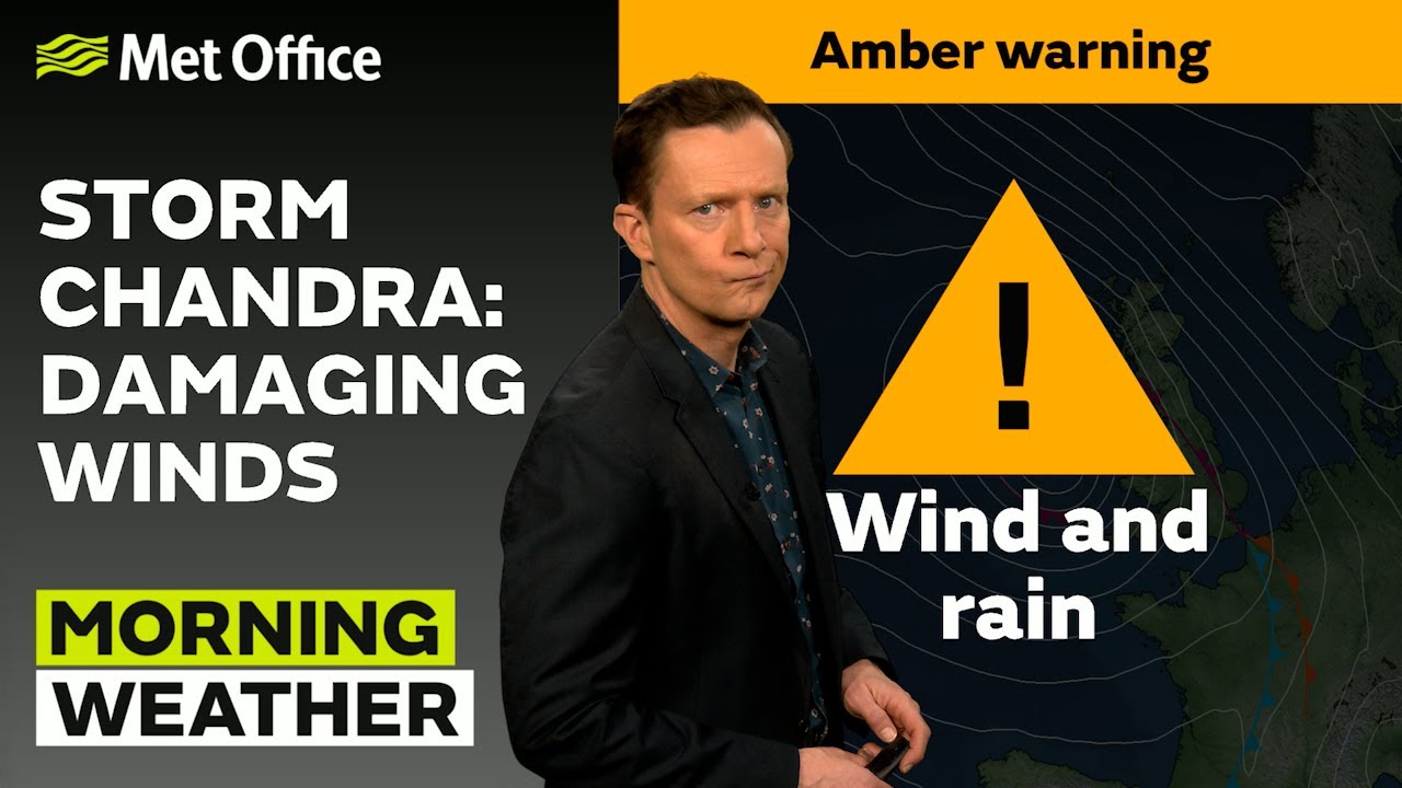 27/01/2026 - Heavy wind and rain - Morning Weather Forecast UK – Met Office Weather