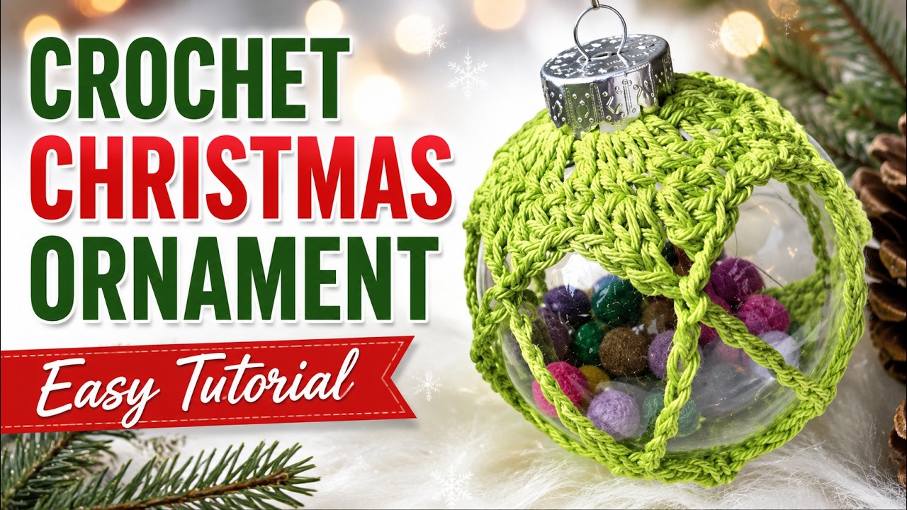 Crochet Christmas Ornament | EASY | The Crochet Crowd