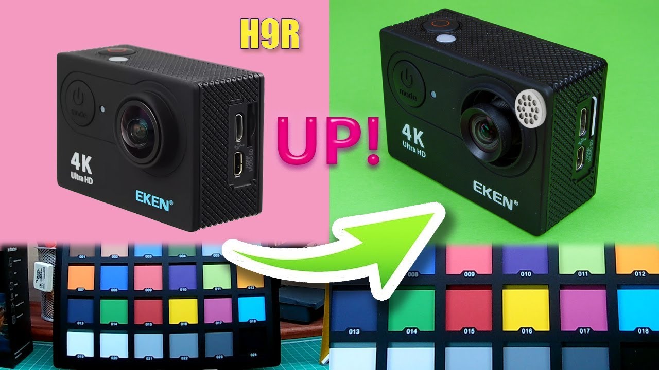 EKEN H9R замена объектива и микрофона 📷 Разборка экшн-камеры - Что внутри