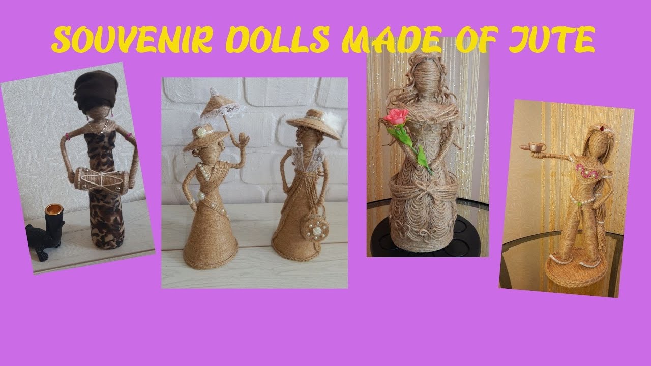 SOUVENIR DOLLS MADE OF JUTE with your own hands (review). Links in the description