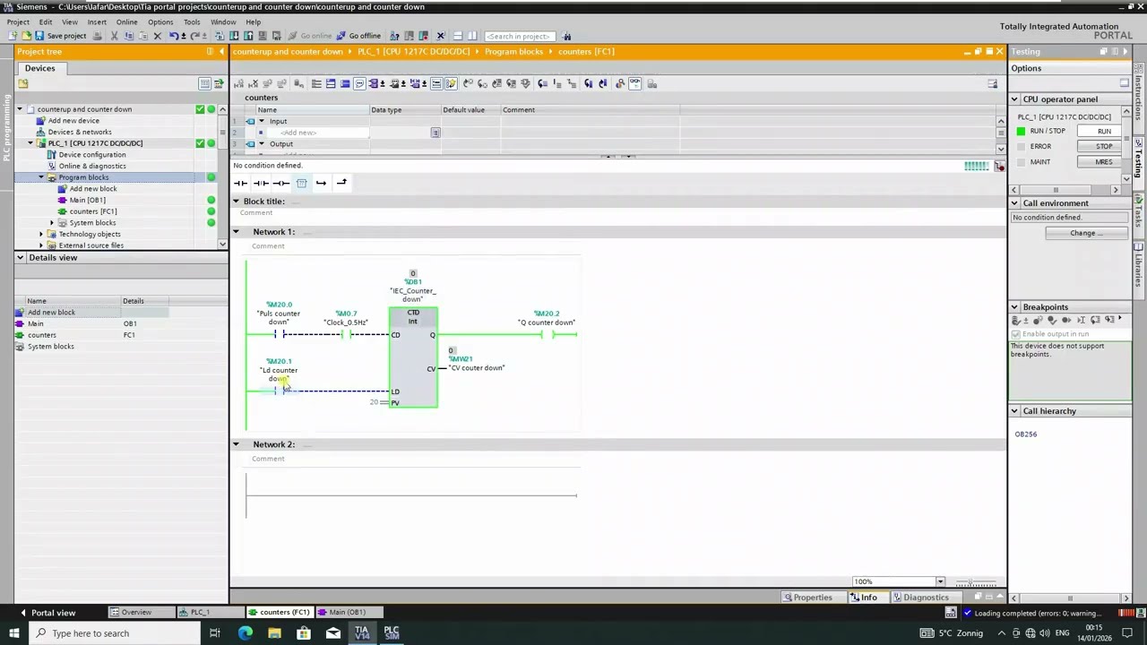 PLC programming-CTU Explained | Down Counter in Ladder Logic (TIA Portal)