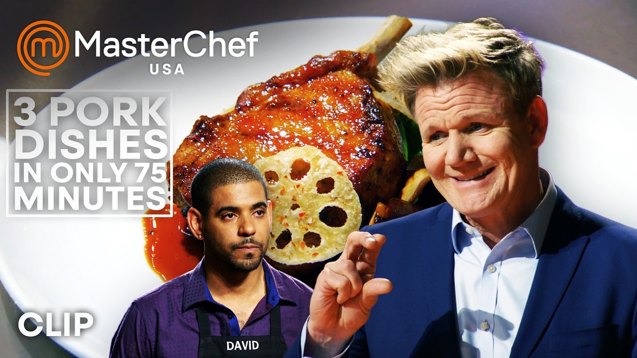 75-Minute Three Pork Dishes Pressure Test! | MasterChef USA | MasterChef World