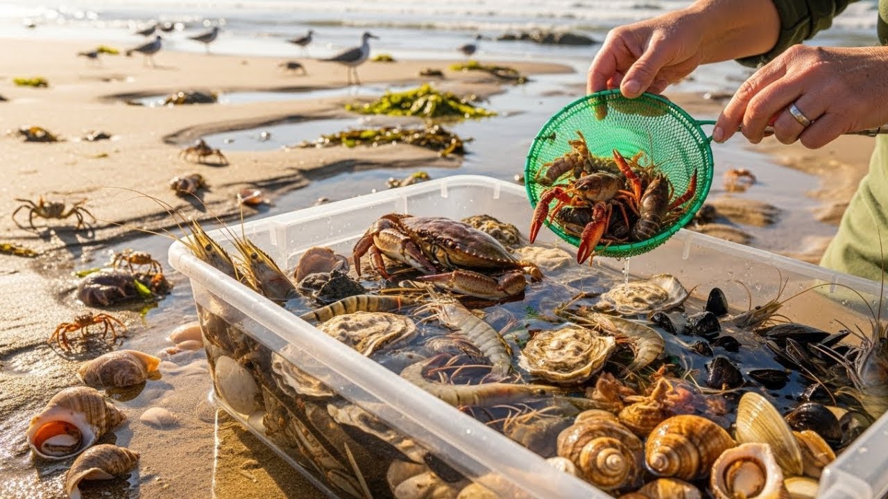 Exploring Living Sea Creatures at the Beach
