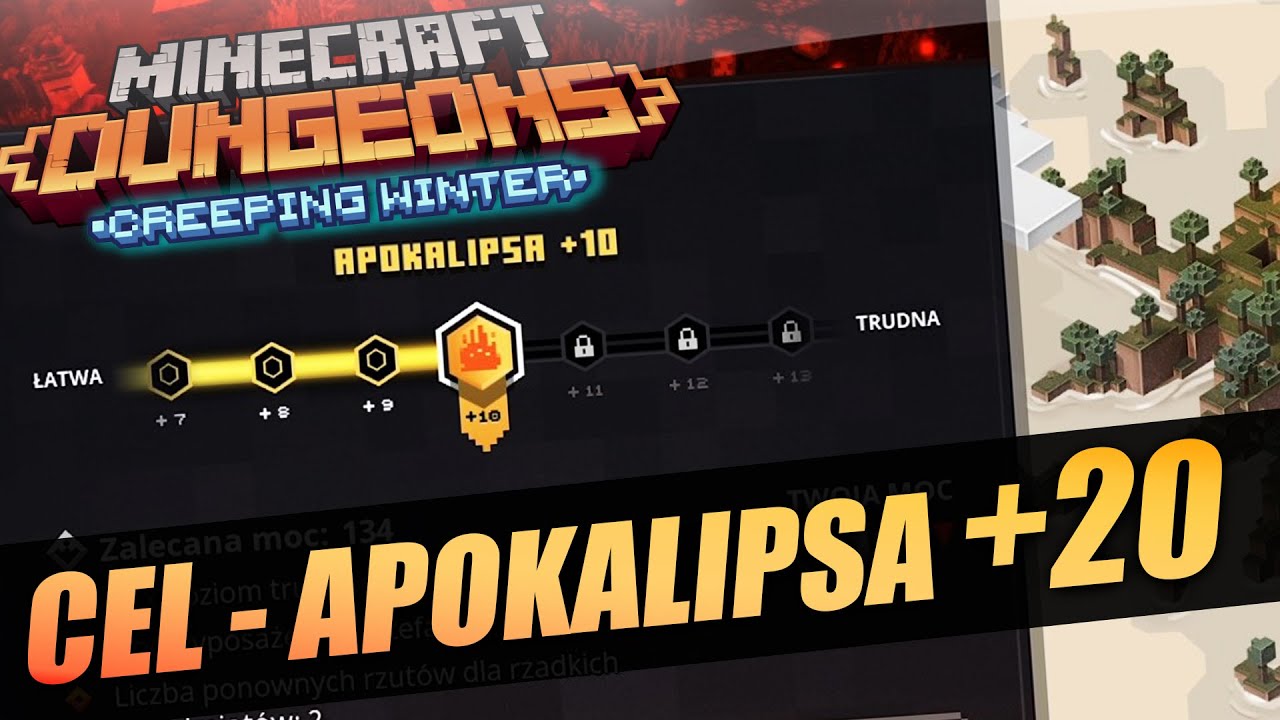 APOKALIPSA PLUS - Minecraft Dungeons Creeping Winter (PL) Gameplay (PL)