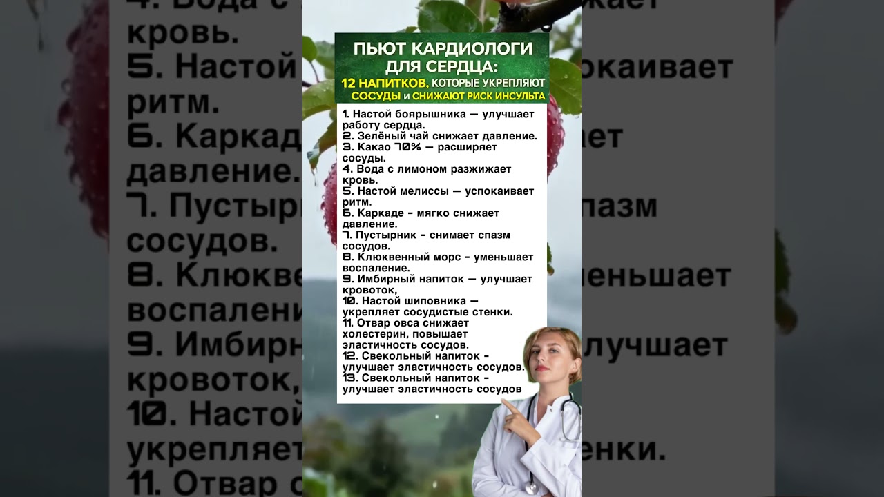 ПЬЮТ КАРДИОЛОГИ ДЛЯ СЕРДЦА:#рекомендации #шортс