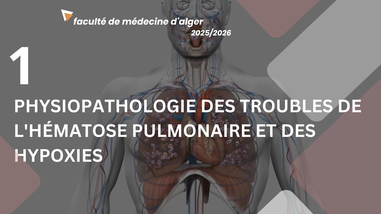 UEI 02. Physiopathologie des troubles de l'hématose pulmonaire et des hypoxies.