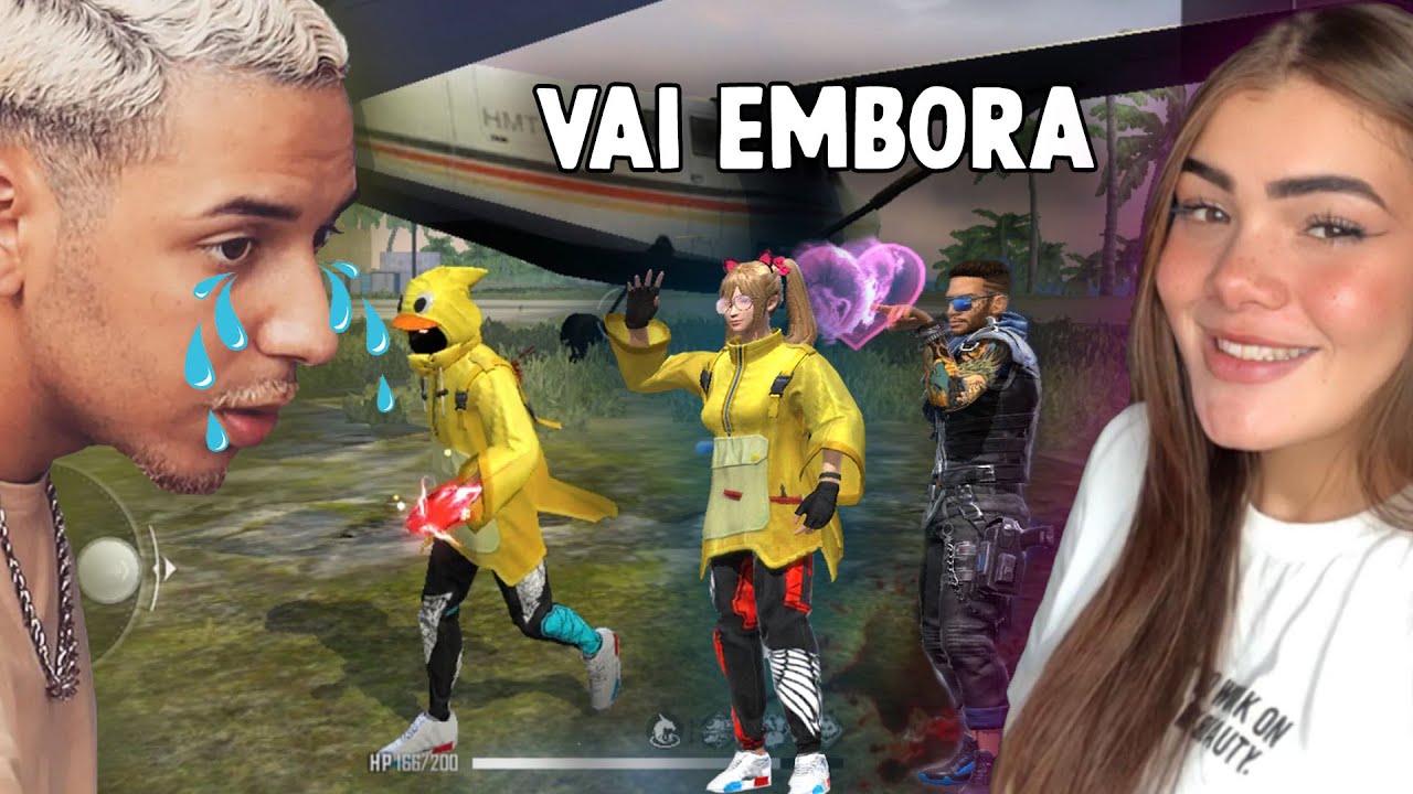 FINGI QUE IA VIAJAR COM MEU AMIGO E MEU NAMORADO SURTOU - Freefire 😂