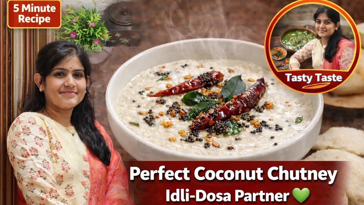 🥥Tadka Wali Nariyal Chutney | Authentic South Indian Recipe