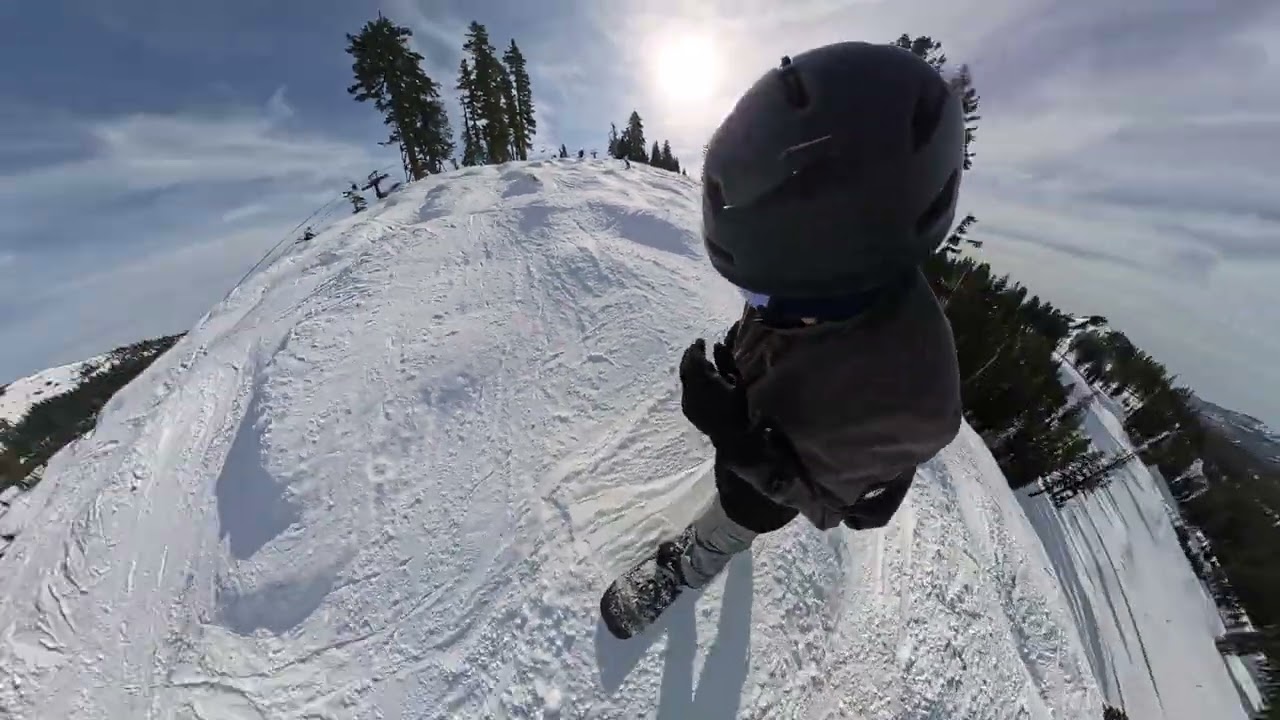 Sugar bowl Snowboarding (Icy moguls + Big crash) day1