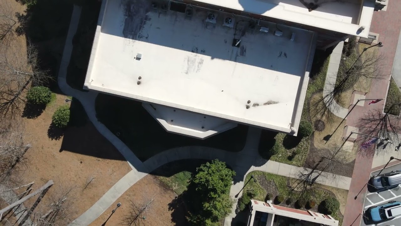 Flying over downtown Alpharetta, GA