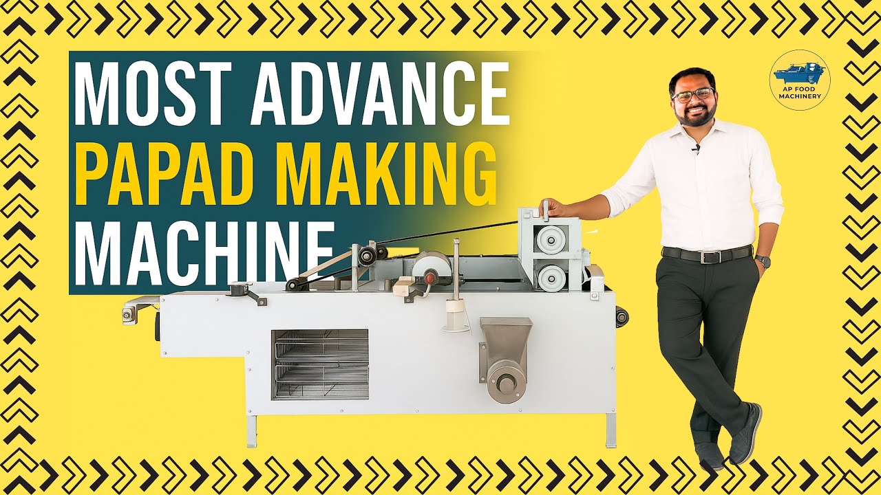 Most Advanced Papad machine in India. AP Food Machinery Nashik.