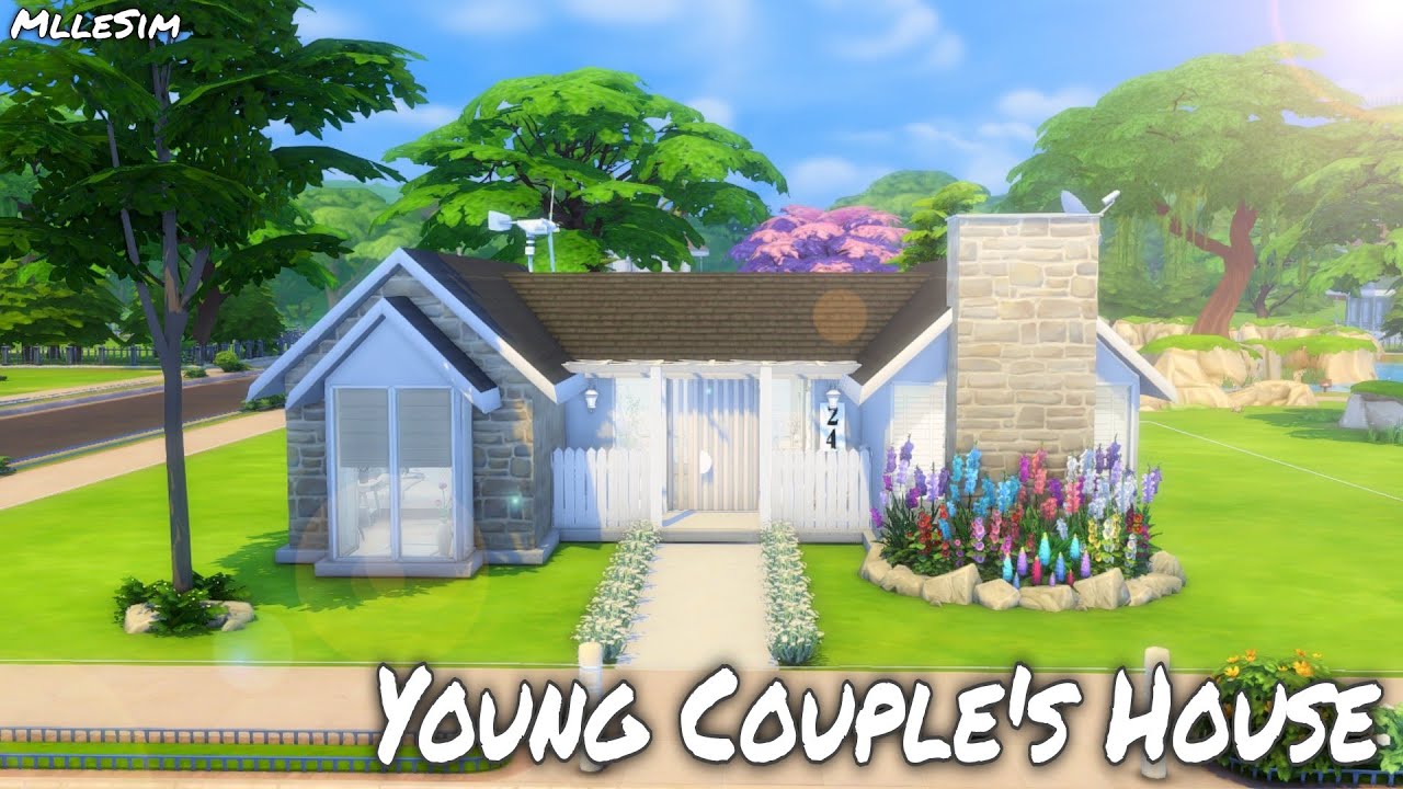 The Sims 4 | YOUNG COUPLE'S HOUSE | Speed Build | NO CC