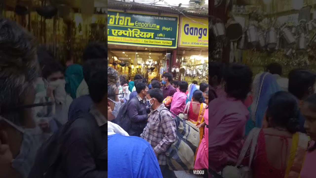 haridwar ka market....tooo much rush...