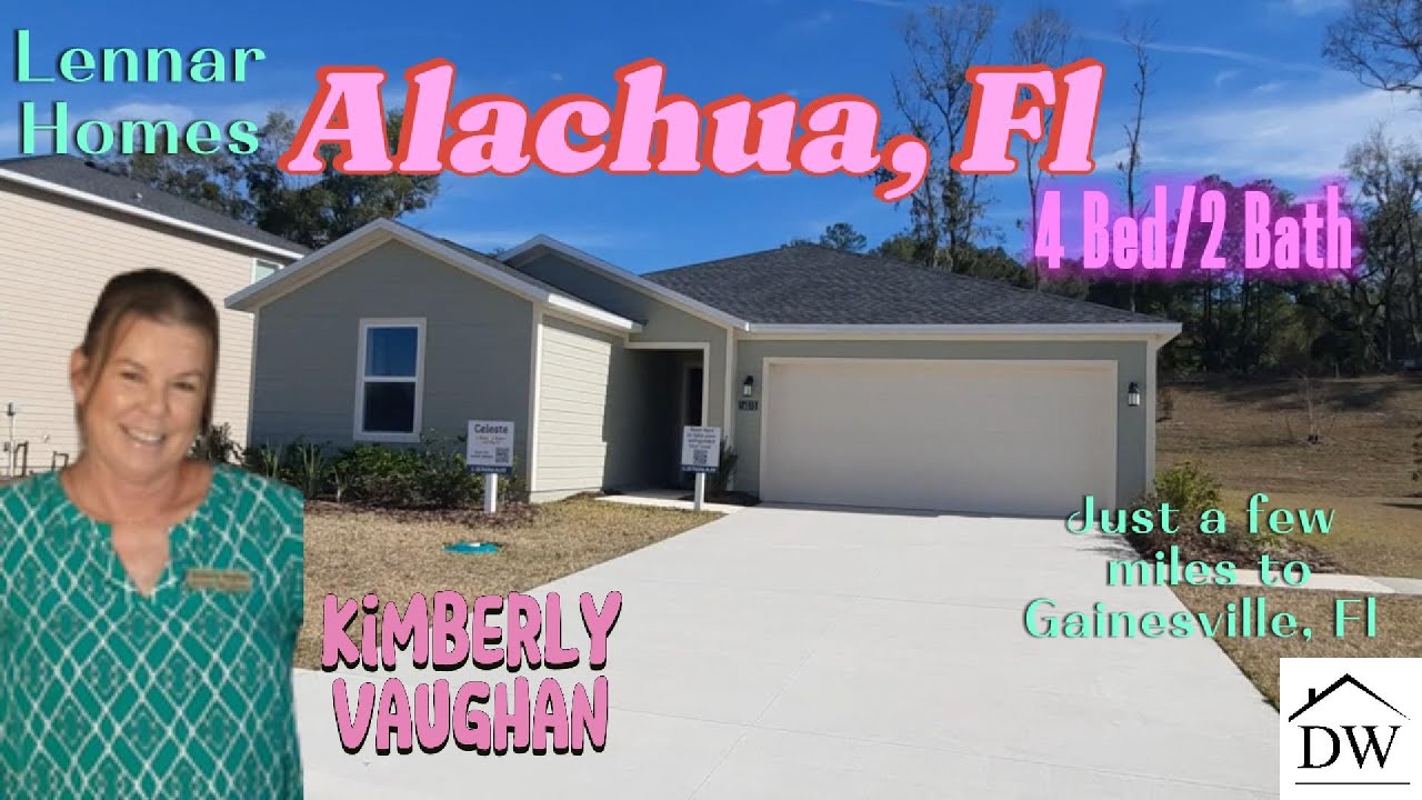 Property Tour/Alachua, Florida/New Build Home/Lennar Homes/4 Bed 2 Bath/1,821sqft/New Construction