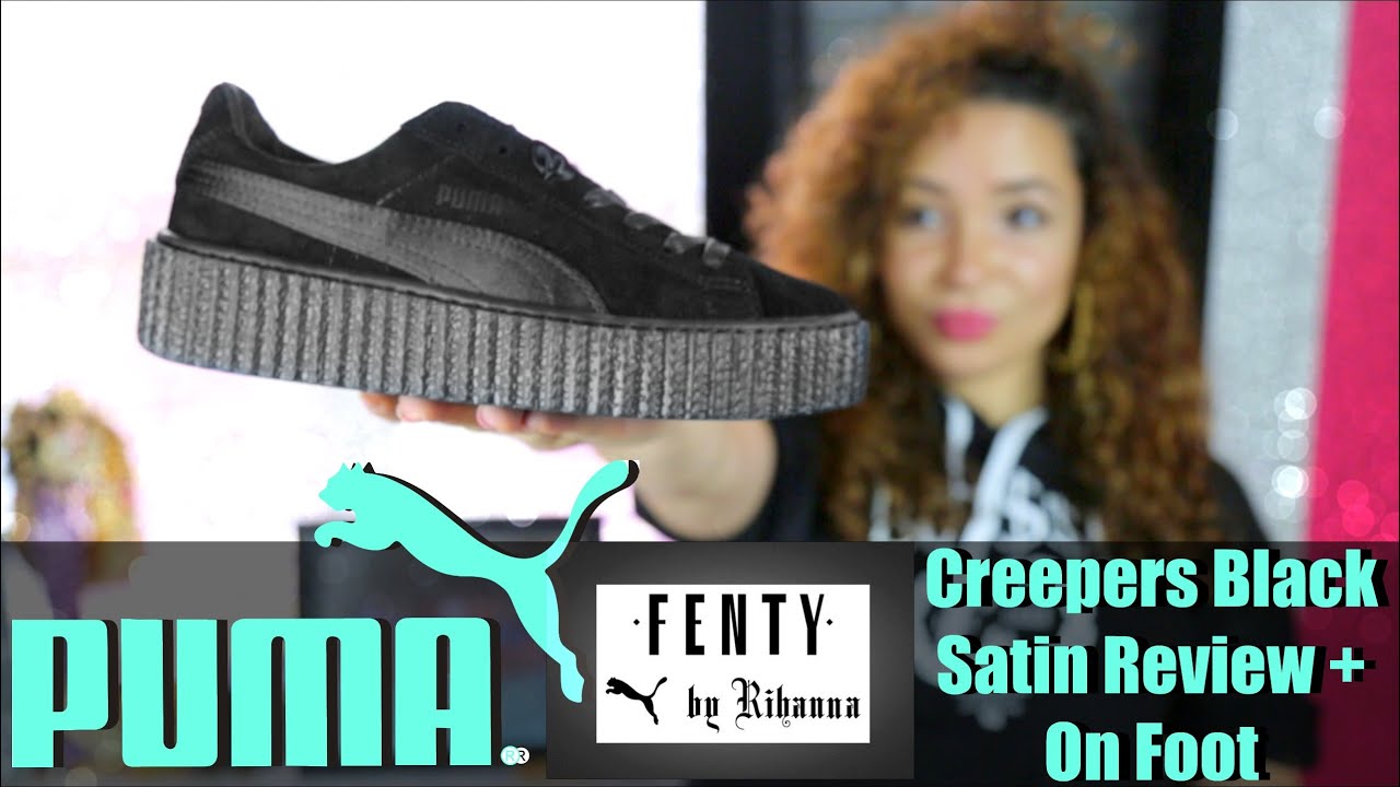 Rihanna x Puma Fenty Creepers Black Satin Review + On Foot