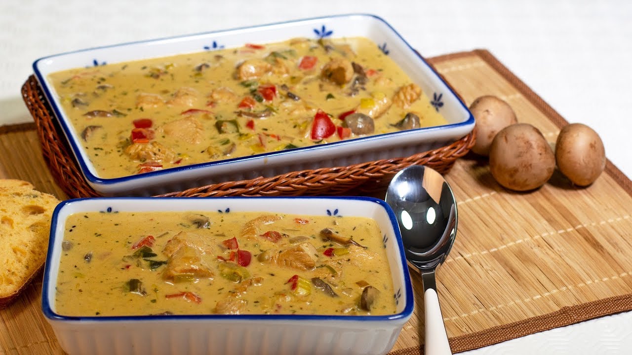 HÄHNCHEN-CURRY-SUPPE - leckeres Partyrezept