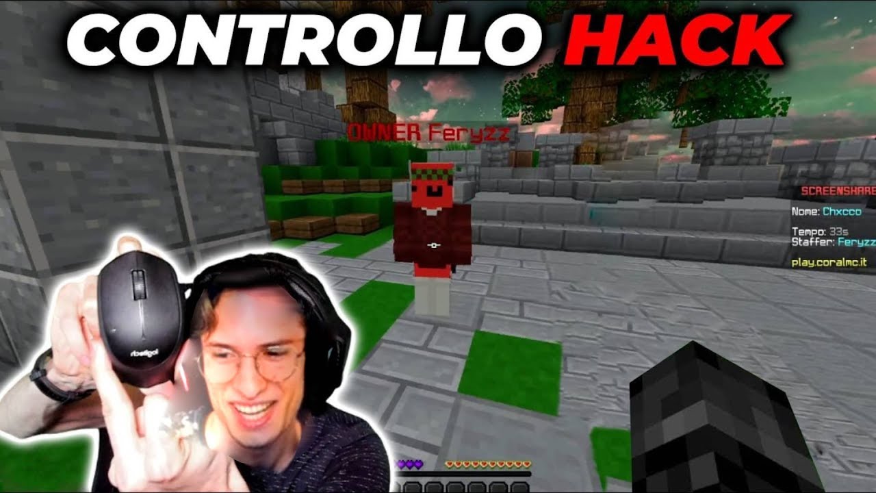 Feryzz fa il controllo hack a Chxcco su CoralMC