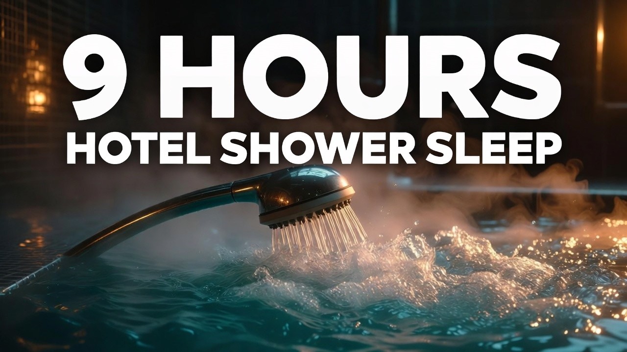 9 Hours of Hotel Shower Sounds for Sleep - Running Water White Noise - Block Distractions (4K)