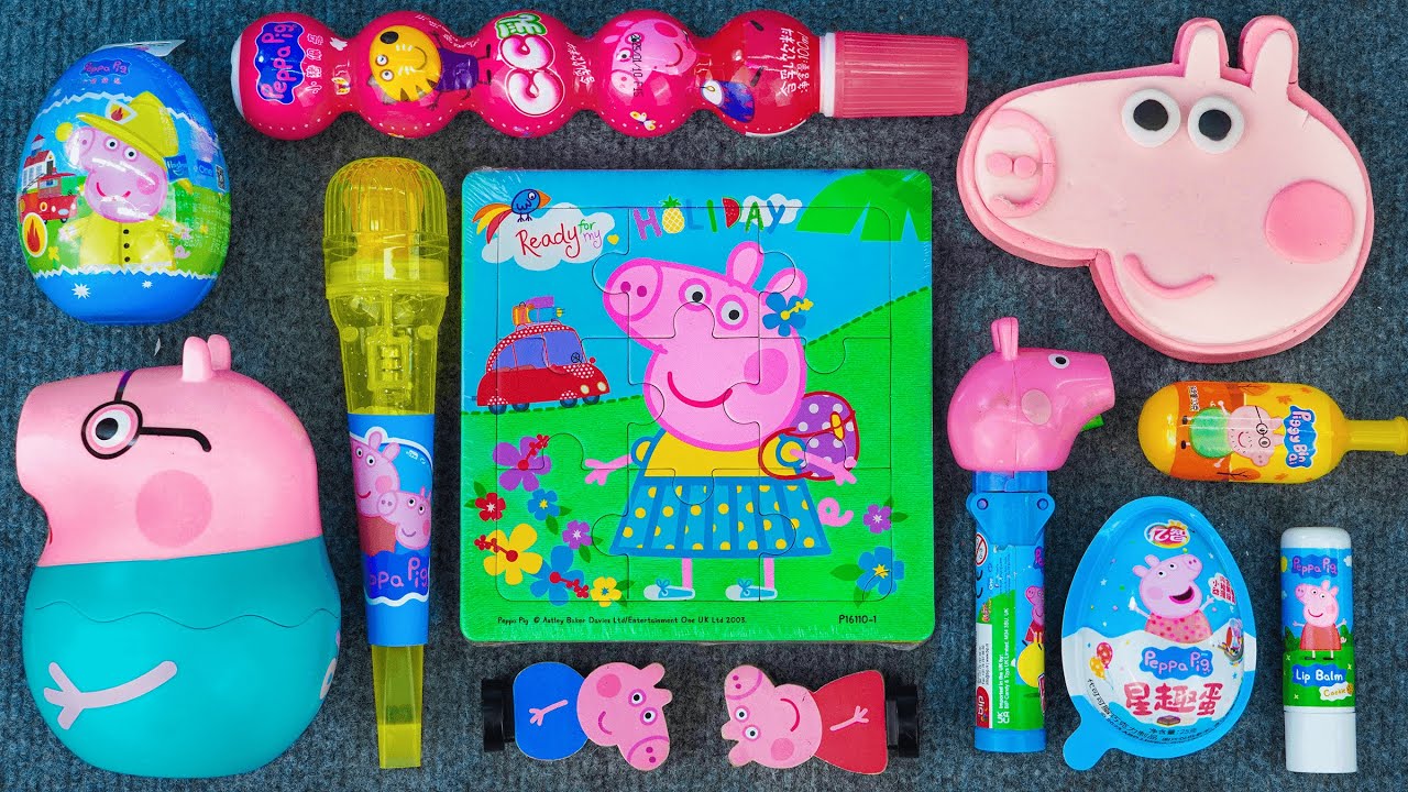 45 Minutes Satisfying with Unboxing Cute Peppa Pig Candy and Toys Collection ASMR 🍬🍭