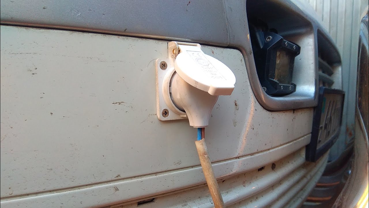 Подогрев Двигателя.220v розеткa в бампер.Т5 транспортёр ®️