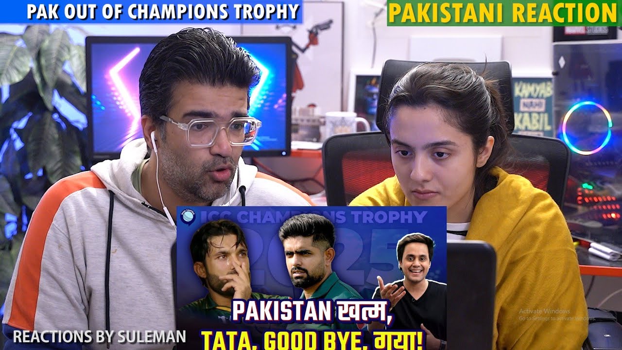 Pakistani Couple Reacts To How Did Pak Get Out Of It's Own Champions Trophy First ?|Champions Trophy