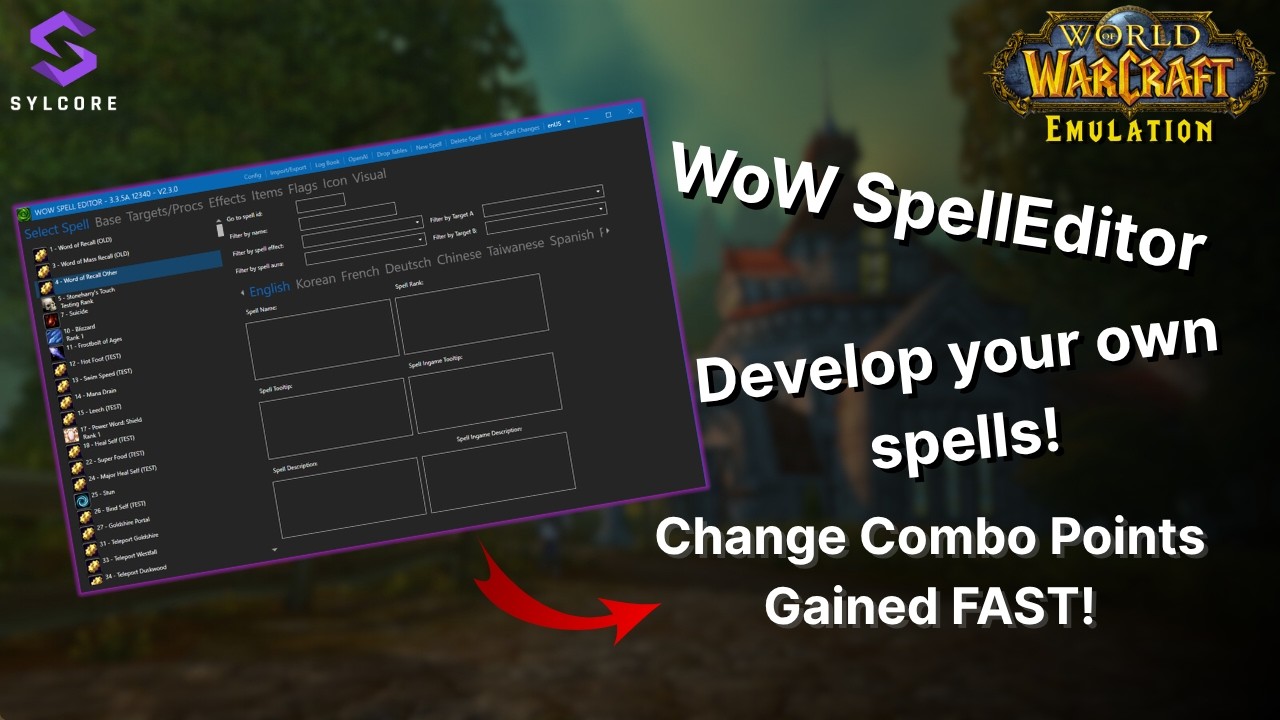 Change Combo Points Gained in 3 Minutes | WoW SpellEditor