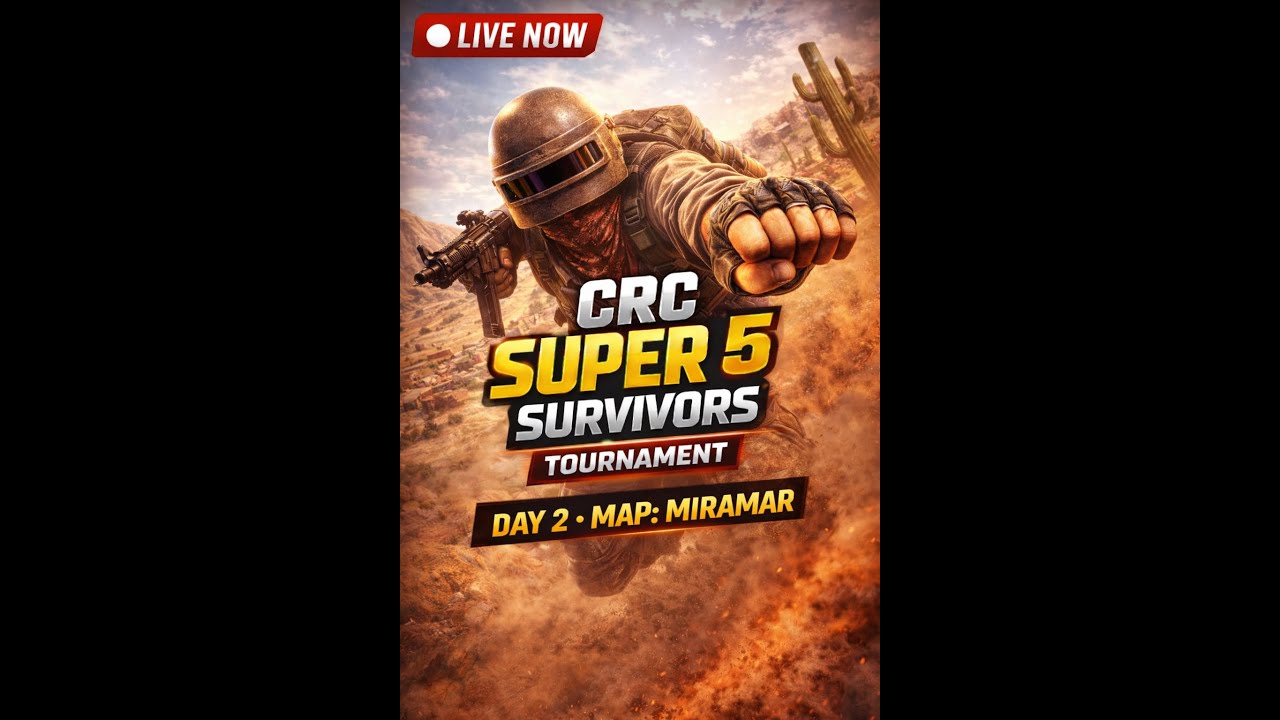 BGMI CRC Super 5 Survivors TOURNAMENT DAY 2💥 INTENSE LAST FIGHT 😱