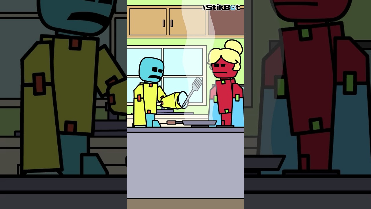 2 StikBots Try to Cook... What Could Go Wrong? 😂🍳🔥