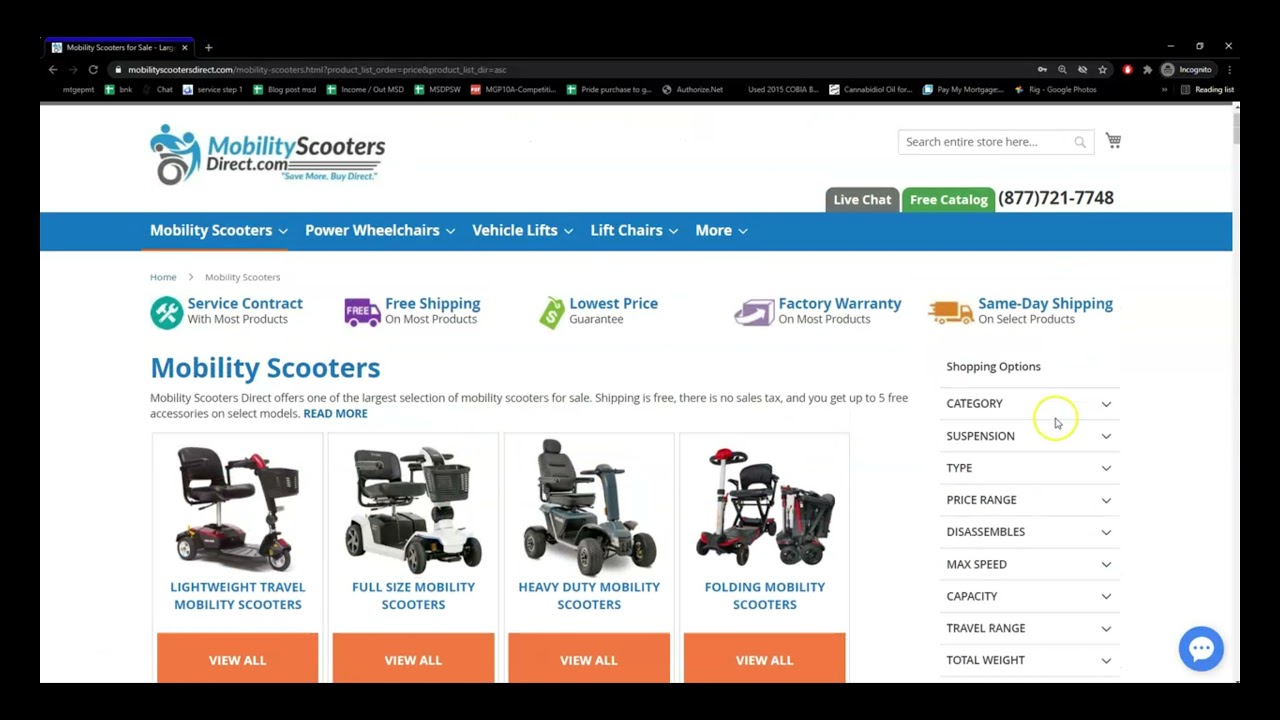 👩&zwj;🏫Mobility Scooters Direct Website Tutorial