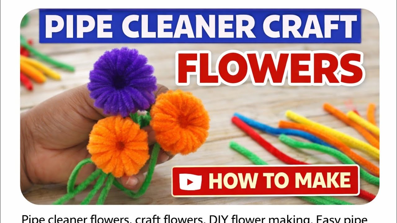 Pipe Cleaner Craft Flower Making | Easy DIY Flower Craft for Kids & Beginners #2026#artandcraft 