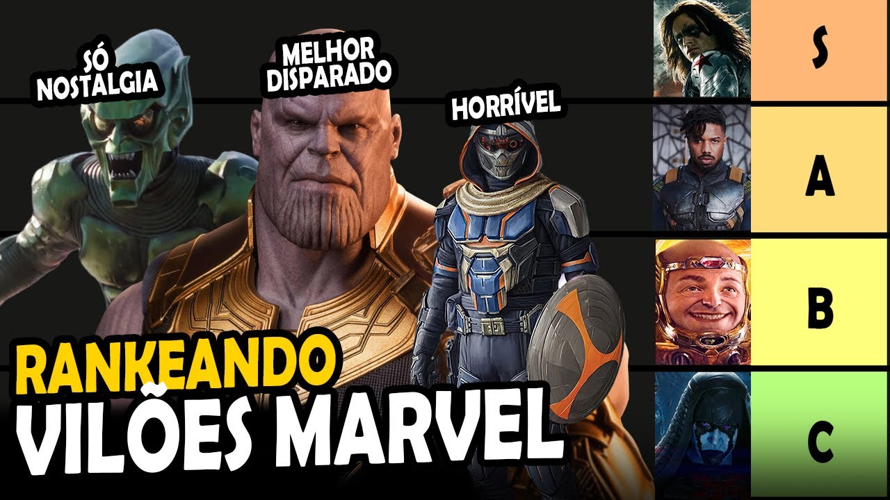 DO PIOR AO MELHOR! RANKEANDO TODOS VILÕES DA MARVEL