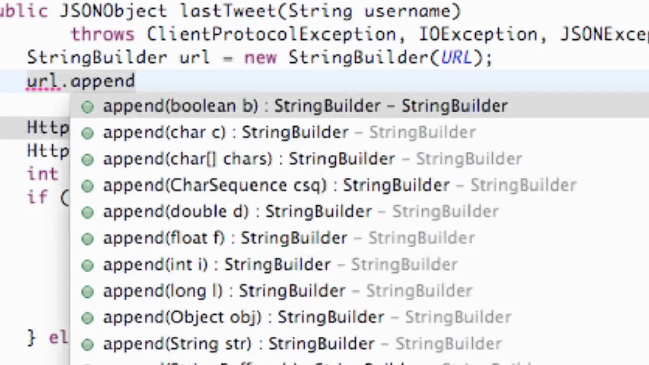 Android Developing Applications Tutorial   152   Appending with StringBuilder