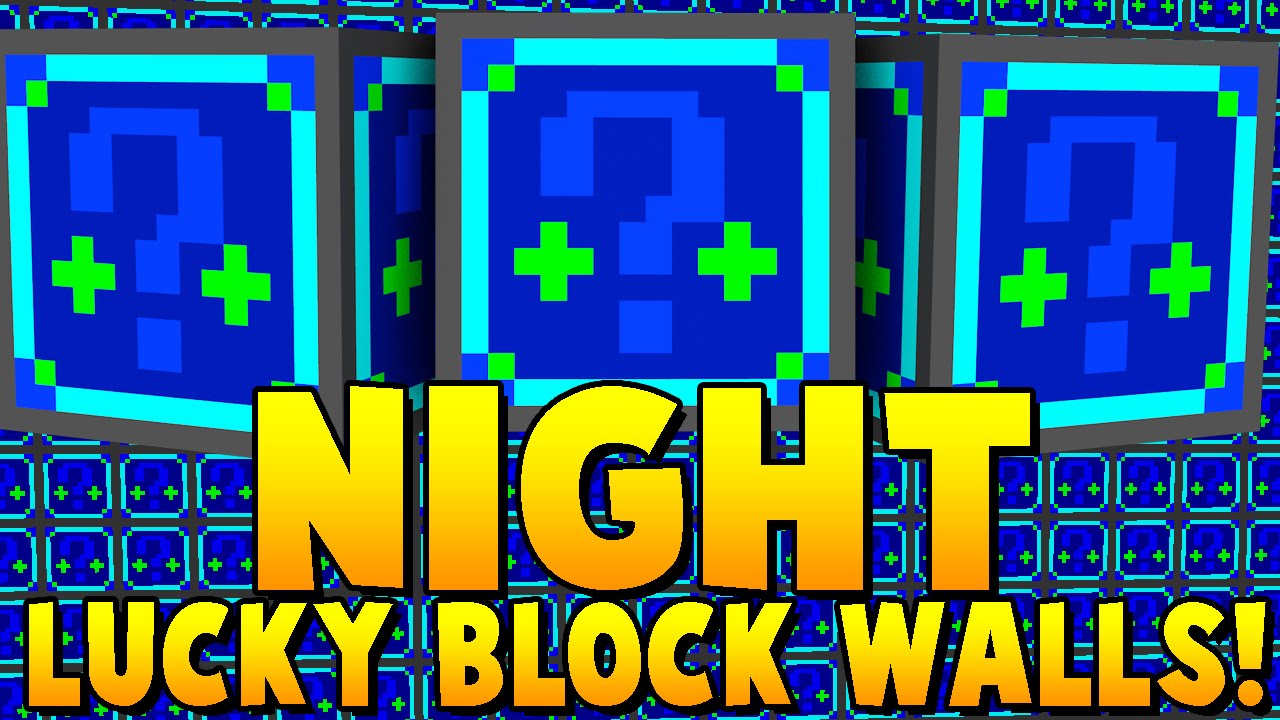 NIGHT LUCKY BLOCK MOD WALLS CHALLENGE | Minecraft - Lucky Block Mod | JeromeASF