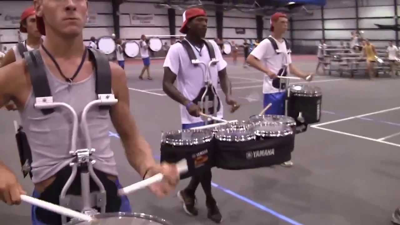 Bluecoats 2013 On Field Battery Cam - Semifinals Runthrough