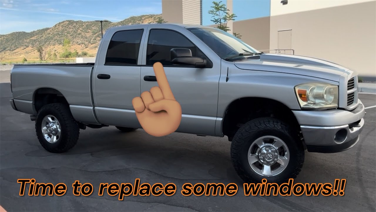Time to replace the side windows in my 3rd gen Dodge Ram. #2500 #diesel #dodgeram #truck #cummins 