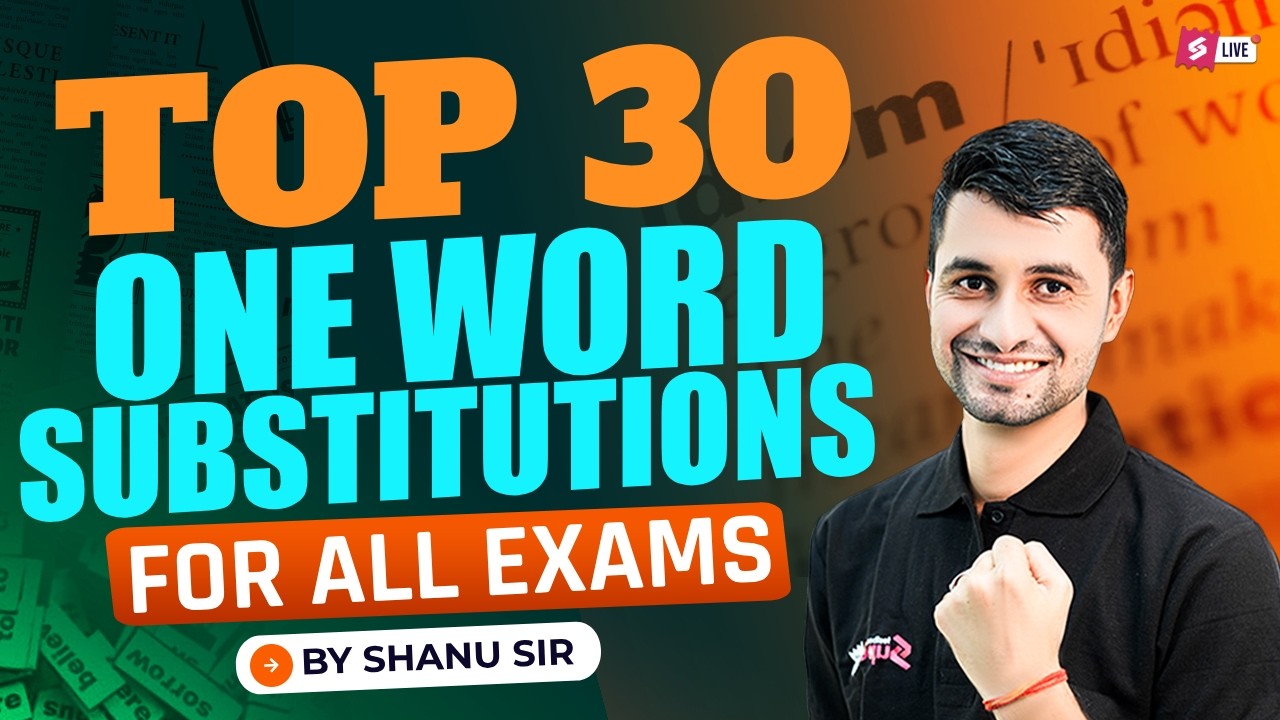 English for All Exams | One Word Substitution for All Exams | One Word Substitution by Shanu Sir