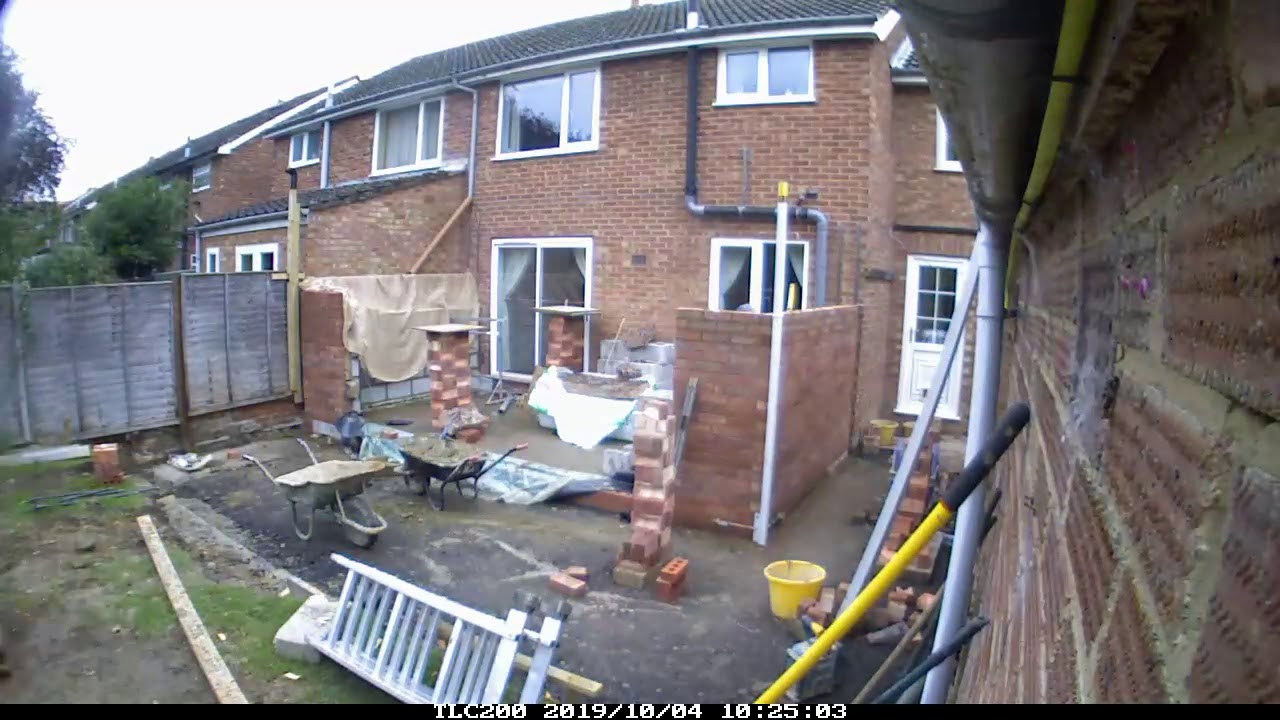 Timelapse of a single storey rear extension