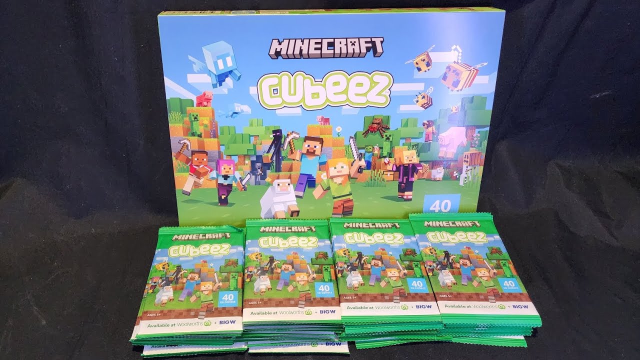 Unboxing: 110 Woolworths + Big W Australia Minecraft Cubeez Blind Bag Mystery Character packs Part 3