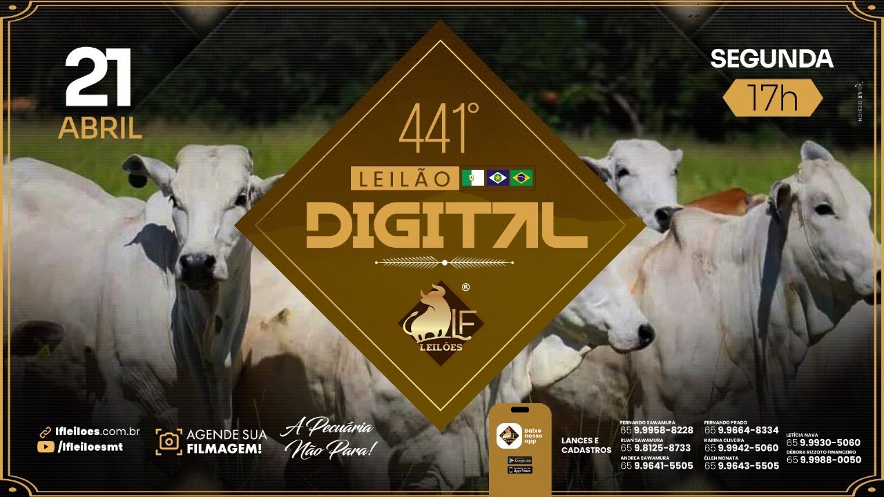 441º  Leilão Digital da LF Leilões 21 04 2025 17:00 horas.