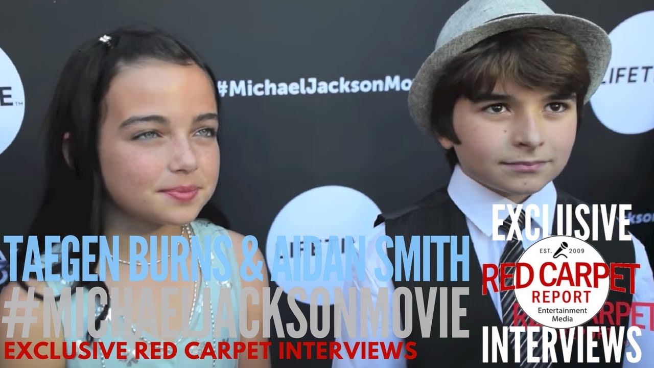 Taegen Burns & Aidan Smith interviewed at Lifetime's Michael Jackson: Searching for Neverland