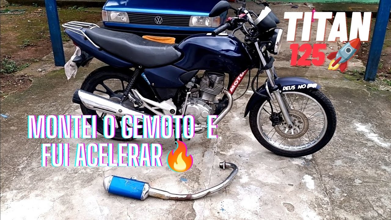 Coloquei o gemoto trioval na Titan 125 vareta e fui acelerar !