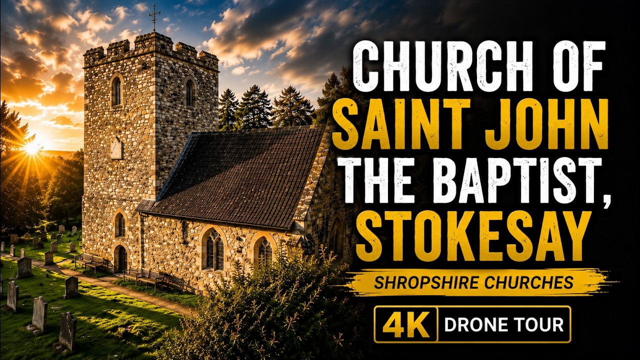 Church of Saint John the Baptist, Stokesay | Stunning Exterior in 4K Drone Footage