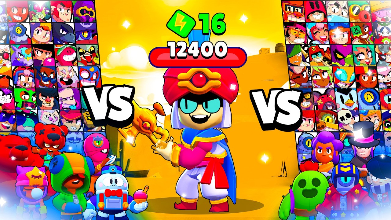MAGIC LAMP LARRY & LAWRIE vs ALL BRAWLERS! With 16 POWER-UPs! | Brawl Stars