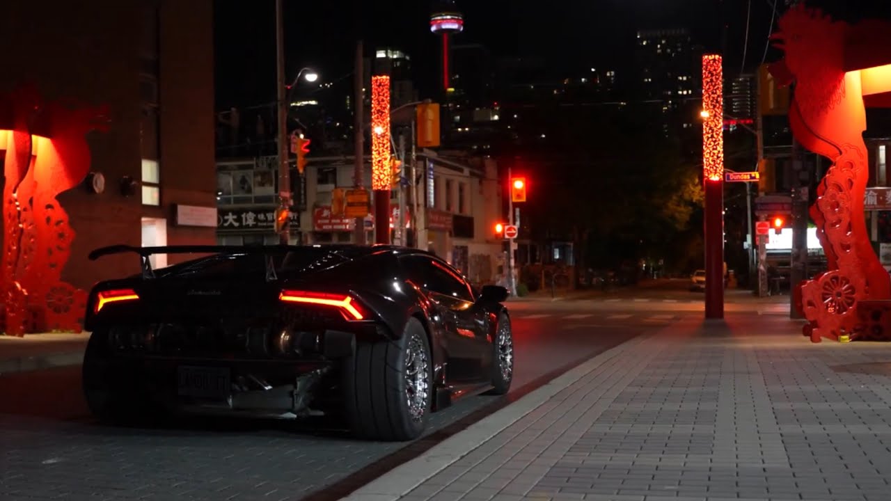 1600HP TWIN TURBO LAMBO TERRORIZES DOWNTOWN STREETS 